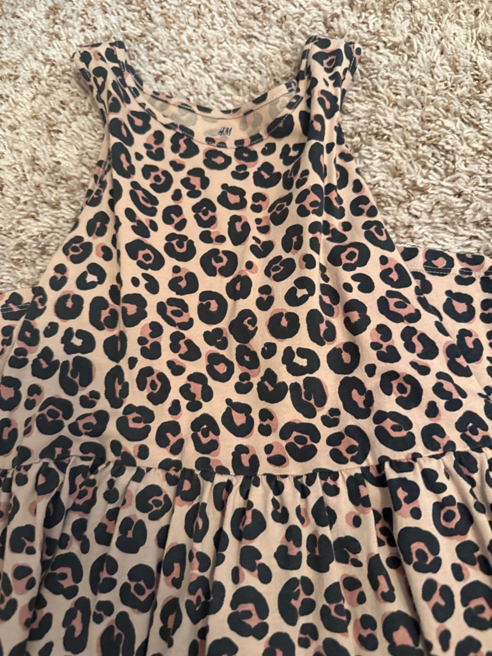 H&M Leopard Print Tank Dress - Blush Pink & Black